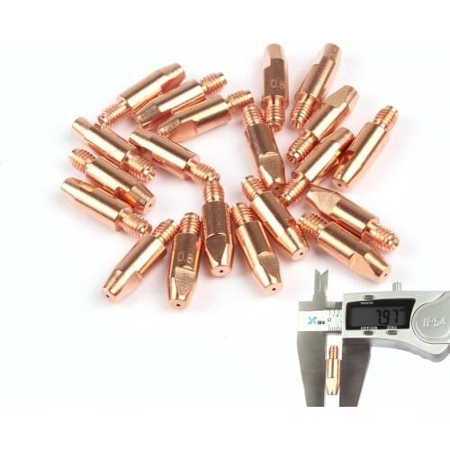 20Pcs MB 24KD Contact Tips Consumables M6*28mm 0.8 1.0 1.2mm Holder Torch Gun Nozzle MIG/MAG Co2/Gas Accessories Soldering Tool