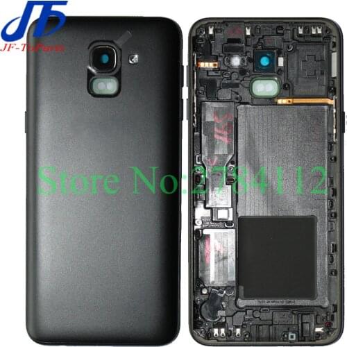 10Pcs Full Housing For Samsung J4 Core J6 J8 2018 j410 J600 J800 j810 Frame Bezel Battery Back Cover Door + Side Buttons