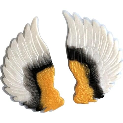 2Pc Wing Coaster Resin Mold Puzzle Teacup Bowl Mat Trays Silicone Mold Art Craft F3MD