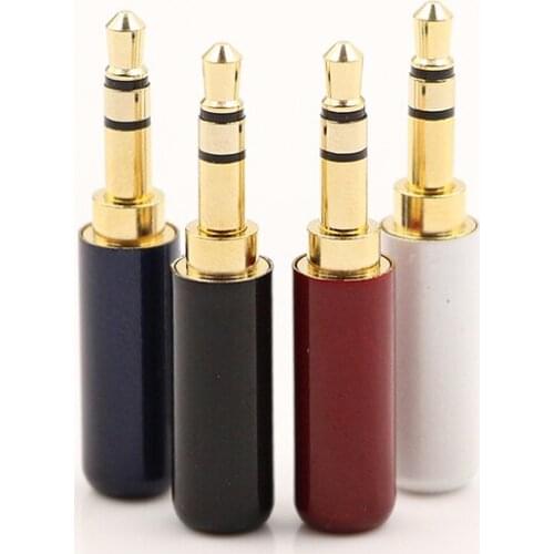 2pcs/lot 3.5 mm Plug Audio Jack 3 Pole Gold Plated Earphone Adapter Socket for DIY Stereo Headset Earphone Headphone for Repair