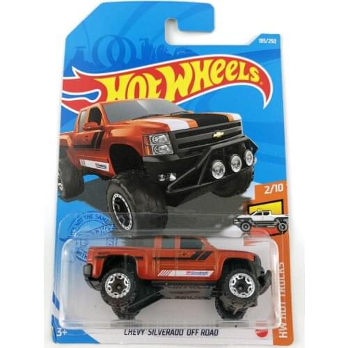 2021-185 Hot Wheels 1/64 CHEVY SILVERADO OFF ROAD Metal Diecast Cars Collection Kids Toys Vehicle For Gift