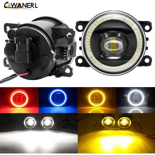 2in1 Car LED Fog Light Assembly Angel Eye DRL Daytime Running Lamp 30W H11 12V For Land Rover Range Rover Freelander Discovery