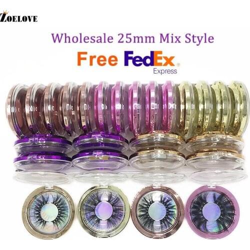 3D Mink Lashes Bulk Packaging Boxes Cases 30 Pairs Long 5D 25mm Lashes in Bulk Dramatic Eyelash Wholesale Mink Eyelashes Vendor