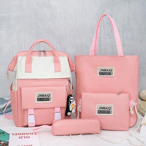 4pcs Mommy Multifunctional Portable Diaper Mommy handbag Baby Travel Large Backpack Baby Bed Diaper nursing bag