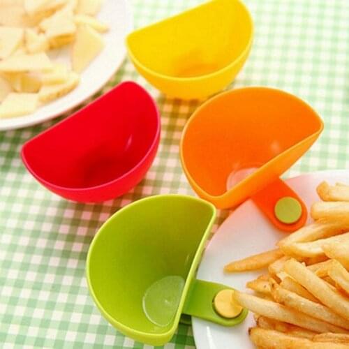8 PCS Creative Kitchen Can Clip Bowl Dish Multi-Function Seasoning Dish Dazzle Color SaladSeasoning Dish