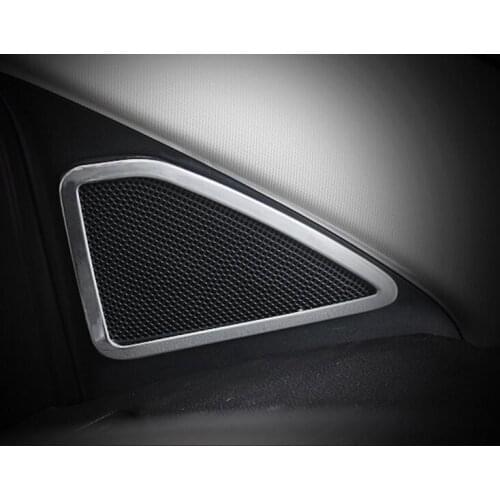 Car styling New ABS Chrome Model Interior car horn circle case Stickers for Ford KUGA Escape 2013 2014 2015 2016 2017