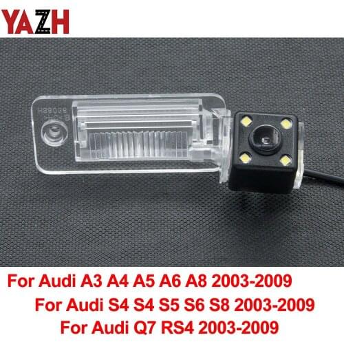 YAZH Wireless Car Rear View Camera For Audi A3 A4 A5 A6 A8 S3 S4 S5 S6 S8 Q7 RS4 2003-2009 Reversing Camera HD CCD Night Vision