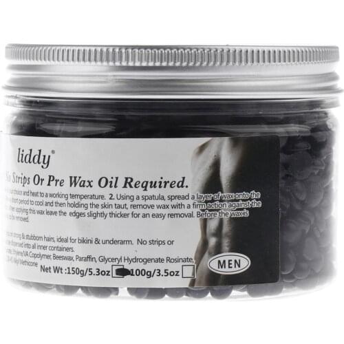 No Strip Depilatory Hot Film Wax Bead Pellets Painless Waxing Bikini Body Hair Removal Hard Beans for Women and Men 150g