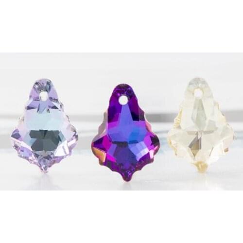 36pcs 16x11mm Baroque Pendant K9 Glass Crystal Rhinestone loose beads no chain for DIY jewelry making