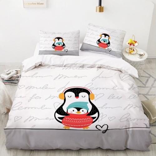 Animal Cartoon Kids Bedding set for children baby girls Duvet cover set pillow case Bed linens Quilt cover 240x220 140x200 music