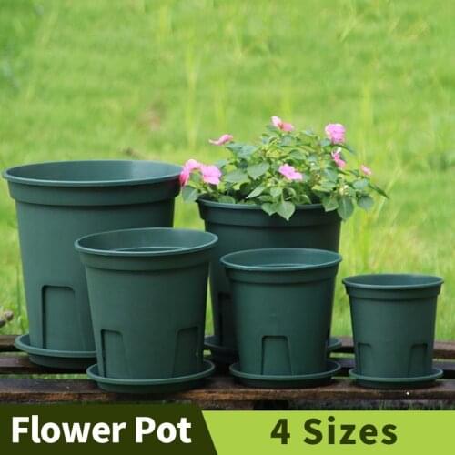 3PCS Plastic Plant Pots Thickening Root Control Plant Pot Garden Container With Pallet For Indoor Outdoor Bonsai Seedling