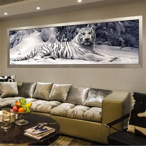 HUACAN 5D Diamond Painting Animal Tiger Full Square Drill Diamond Embroidery Sale Picture Rhinestone Mosaic Decor Home Gift