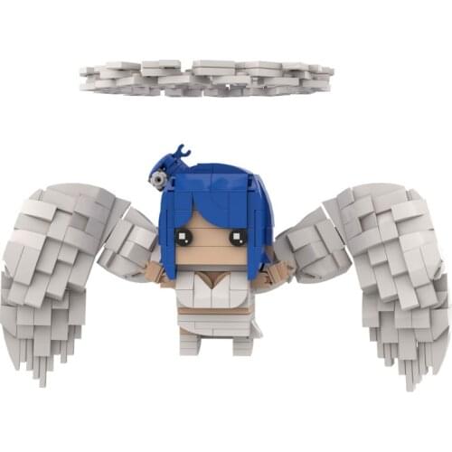 MOC Building Block Maker Anime Enthusiasts Cartoon Girl Characters Assembly Model Childrens Toy DIY Build Blocks Birthday Gift