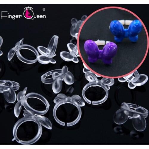 Nail Color Card 50Pcs Nail Rings Butterfly Nail Display Practice Acrylic Nail Tips