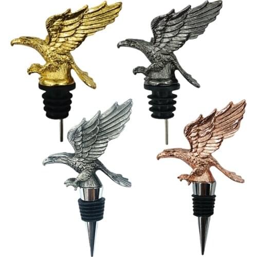New Style Creative Eagle Shape Wine Mouth Metal Bionic Art Animal Bottle Stopper Bar Tool Festival Gift Decoration