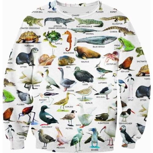 Sea animals 3D printed clothing mens and womens fashion casual long-sleeved sweatshirt hoodie zipper hooded jackets DWY015