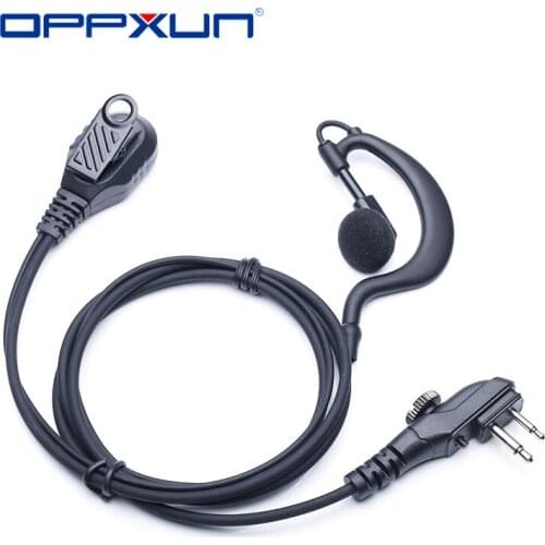 OPPXUN 2PIN PTT Headphones For Hytera Tc700 Tc500 Tc500S Tc620 Tc610 Etc Earpiece Headset Walkie Talkie