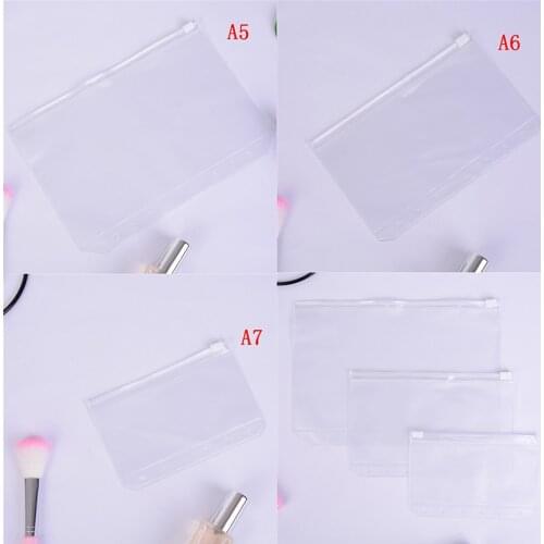 A5/A6/A7 Storage Bag School Office Supply Loose sheet zipper Self-sealing File