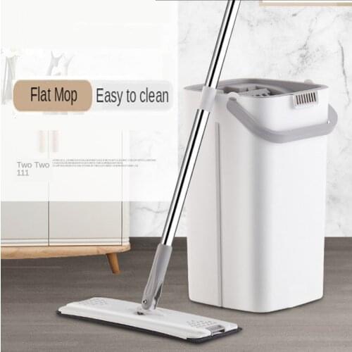 Popular Hand-Free Mops Household Xiaomijia Wet And Dry Mop Bucket Set Tools For Wash Floor Magic Lazy Easy To Clean 360 Rotation