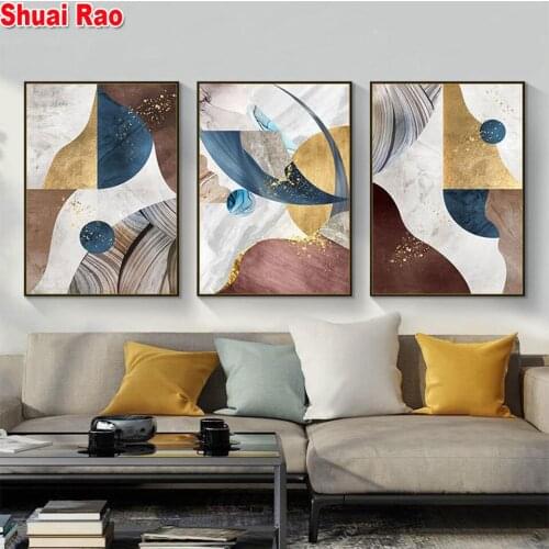Triptych diamond painting Nordic art,cross stitch 3d,diamond embroidery Full Round Drill abstract Art,mosaic crafts pattern