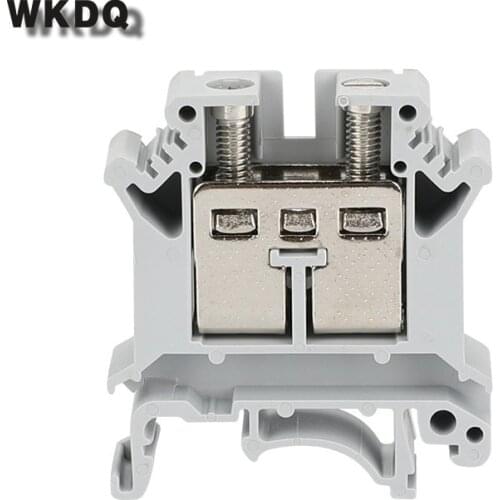 10pcs UIK 16 2 Conductors Installation Din Rail Terminal Block With Screw Connection Connector screw terminal block