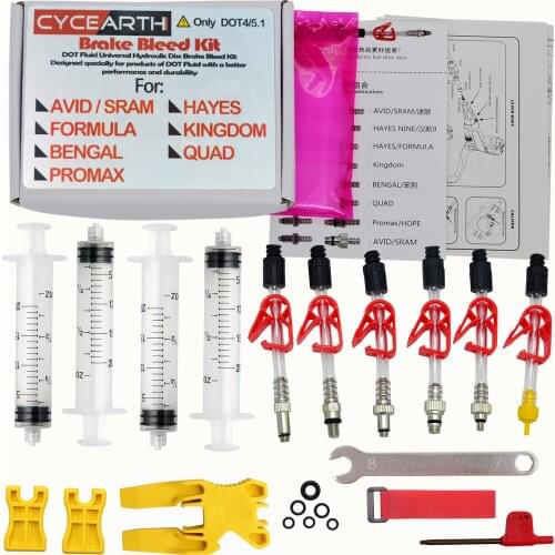 Bicycle Disc Brake Bleed Kit Tool For AVID Sram DODE CODE JUICY ELIXIR Edge Guide HOPE BNGAL HAYES J3 J5 J7 Formula DOT Oil
