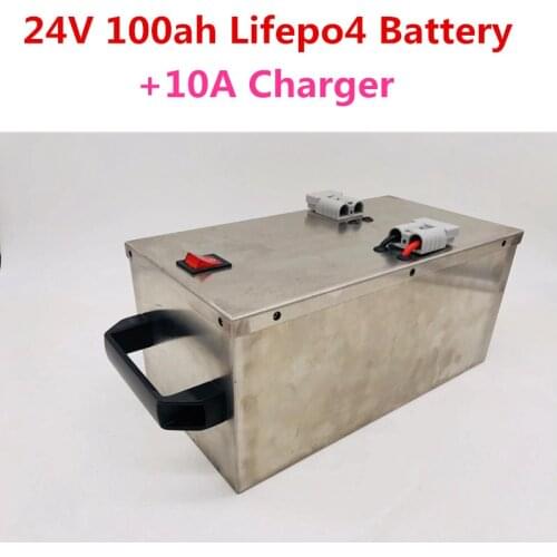 Waterproof 24V 100AH Electric Bicycle 24V Golf Car Lipo Battery for E tricycle motorcycle Forklift Fork +29.4v 10A Charger