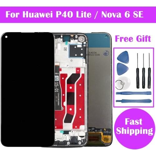 6.4" Original For HUAWEI P40 Lite LCD Display Nova 6 SE Touch Screen Replacement For Huawei P40 Lite Screen Digitizer Assembly