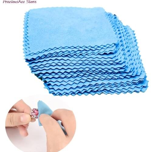 Hot 10pcs Jewelry Cleaning Polishing Cloth Silver Gold Platinu Tools Cleaner Party Gift Beauty Decor New Wholesale