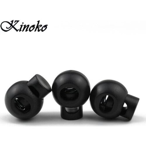 1000pcs/lot Cord Lock Toggle Stopper Round Ball Plastic Black Size: 17.7mm(Height) * 15mm(Width) toggle clip