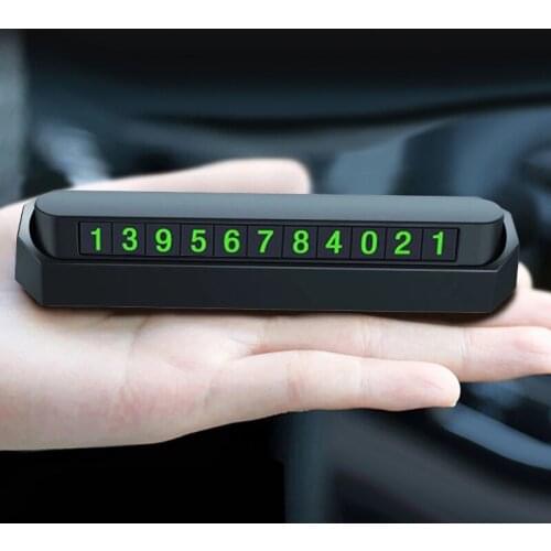 200pcs,Luminous Car Temporary Parking Card Auto Sticker Parking Car Accessories Hidden Switch Phone Number Stop Sign Card Plate