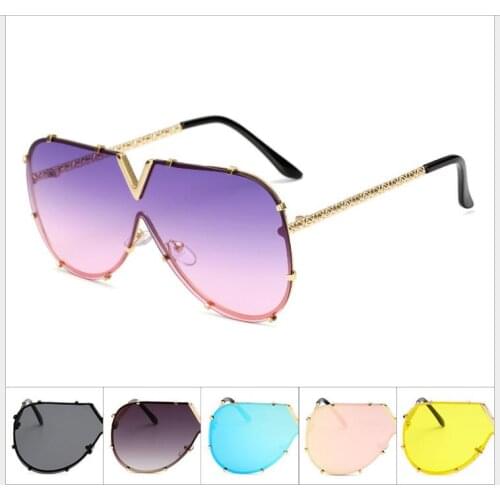 2021 ditaeds Oversized Shield Sunglasses Visor Men Women One Peice Sunny Windproof Mask Sun Glasses Flat Top Hood Goggle gafas