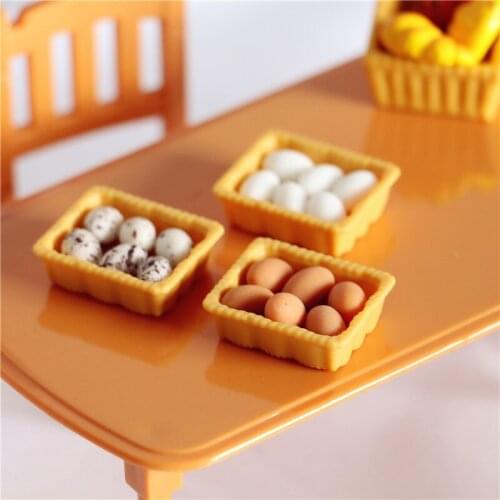 4pcs Dollhouse Miniature Food Play OB11 Model Shooting Props Life Setting Boxed Egg Combination Dolls Accessories