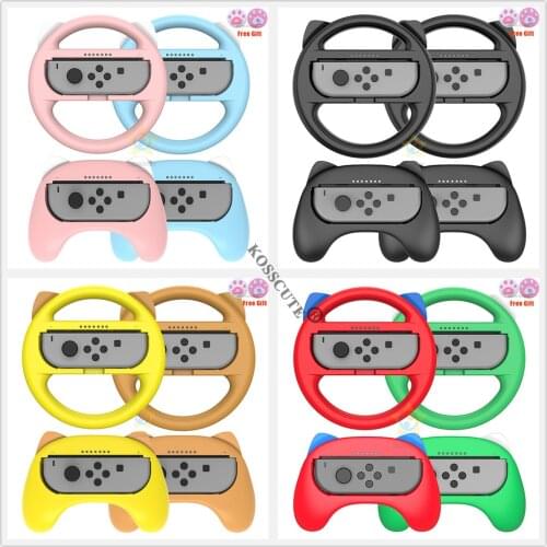 4 IN 1 Racing Game Joy con Controller Racing Steering Wheel Handle Grips Nintendo Joycon Caps for Nintendo Switch Games 2Pair