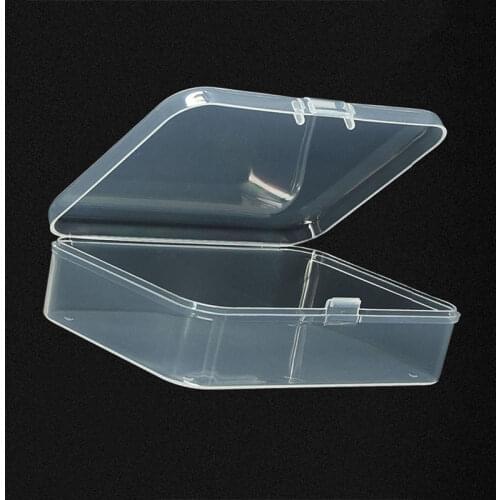 5 Pcs PP Plastic Storage Box Small Clear Jewelry Organizer Case Container Tools