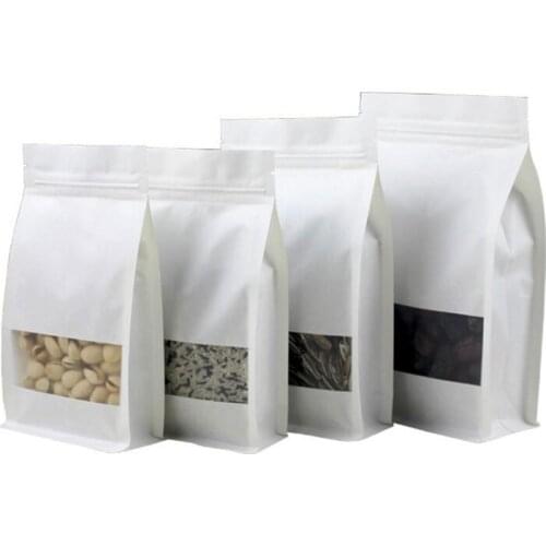 Aluminum Foil Coffee Milk Tea Ziplock Bag Octagonal Sealing Stand Up Tea Bag Coffee Beans Pouch 50pcs/lot