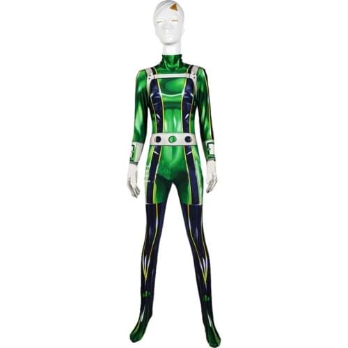 Anime My Hero Academia Boku no Hero Academia Asui Tsuyu Cosplay Costume Zentai Bodysuit Suit Jumpsuits Halloween Costumes