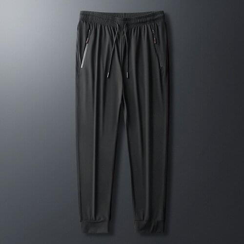 Quick-dry Elastic Mens Casual Trouser Breathable Camping Tourism Trekking Hiking Pants Big Size8XL Spring Summer Ice Silk Pants