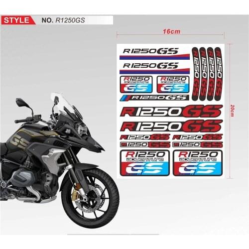 For BMW R1250GS r1250gs R1250 GS LOGO Motorcycle Fuel Tank Tail Box Sticker Body Reflective Body Waterproof Decals Stickers
