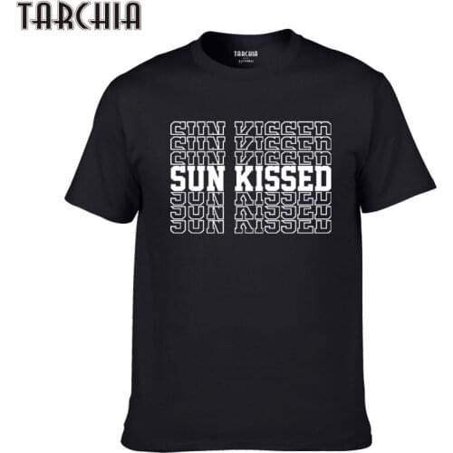TARCHIA 2021 New Fashion Sun Kissed Men T-shirt Print Hip Hop Brand T Shirt Summer Men Cotton Tops Tees Homme