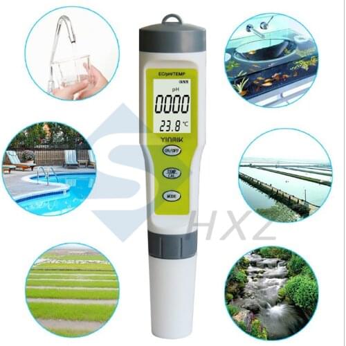 3 in 1 TDS PH Meter PH/TDS/EC/Temperature Meter Digital Water Quality Monitor Tester for Pools, Drinking Water, Aquariums