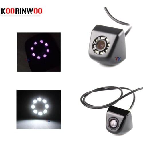 Koorinwoo HD CCD Car Rear View Camera Front Cam Mirror Image 170 Degree Waterproof Black Auto Parking Assist Reverse Cam For Car