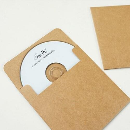 Kraft paper CD DVD sleeve envelopes cd packaging 100pcs/lot