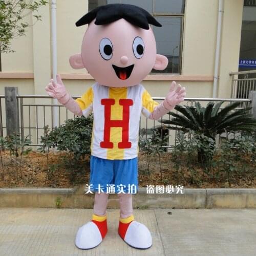 Boy Mascot Costume Adult Fancy Dress Halloween Party Costume Cartoon Boys Funny Mascots Carnival Character Suit Fancy Dress