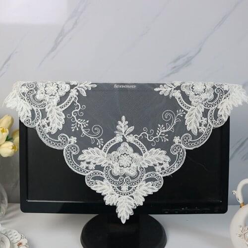 Nordic Square Embroidery Table Mat Bedroom Study Living Room Phone LCD Display Kitchen Food Fruit Plate Cover Cloth Decoration