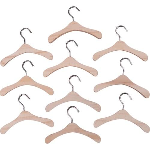 10Pcs 1/12 Scale Dollhouse Miniature Furniture Mini Clothing Hangers Closet Wardrobe Hanging Decoration Dolls Accessories