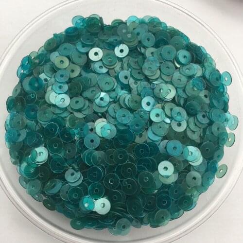 New!! 4mm Flat Round Transparent Brown Loose Sequin Paillette Sewing,Wedding Craft,Women DIY Garment Accessory Transparent Blue