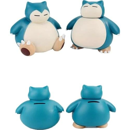 Original Pokemon Snorlax Piggy Bank Different Pose Money Bank Coin Bank for Boys Kids Girls Anime Figure Gift