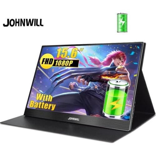 Portable monitor 15.6 inch touch battery type usb-c hdmi ips lcd 1080p pc gaming display for ps4 laptop switch xbox