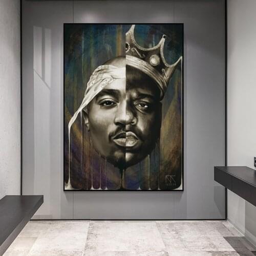Portrait of Tupac Canvas Paintings On The Wall Posters and Prints 2Pac Modern Wall Art Canvas Picture for Living Room Decor